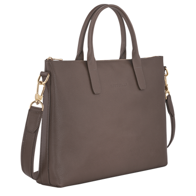 Le Foulonn&eacute; Briefcase S, Taupe