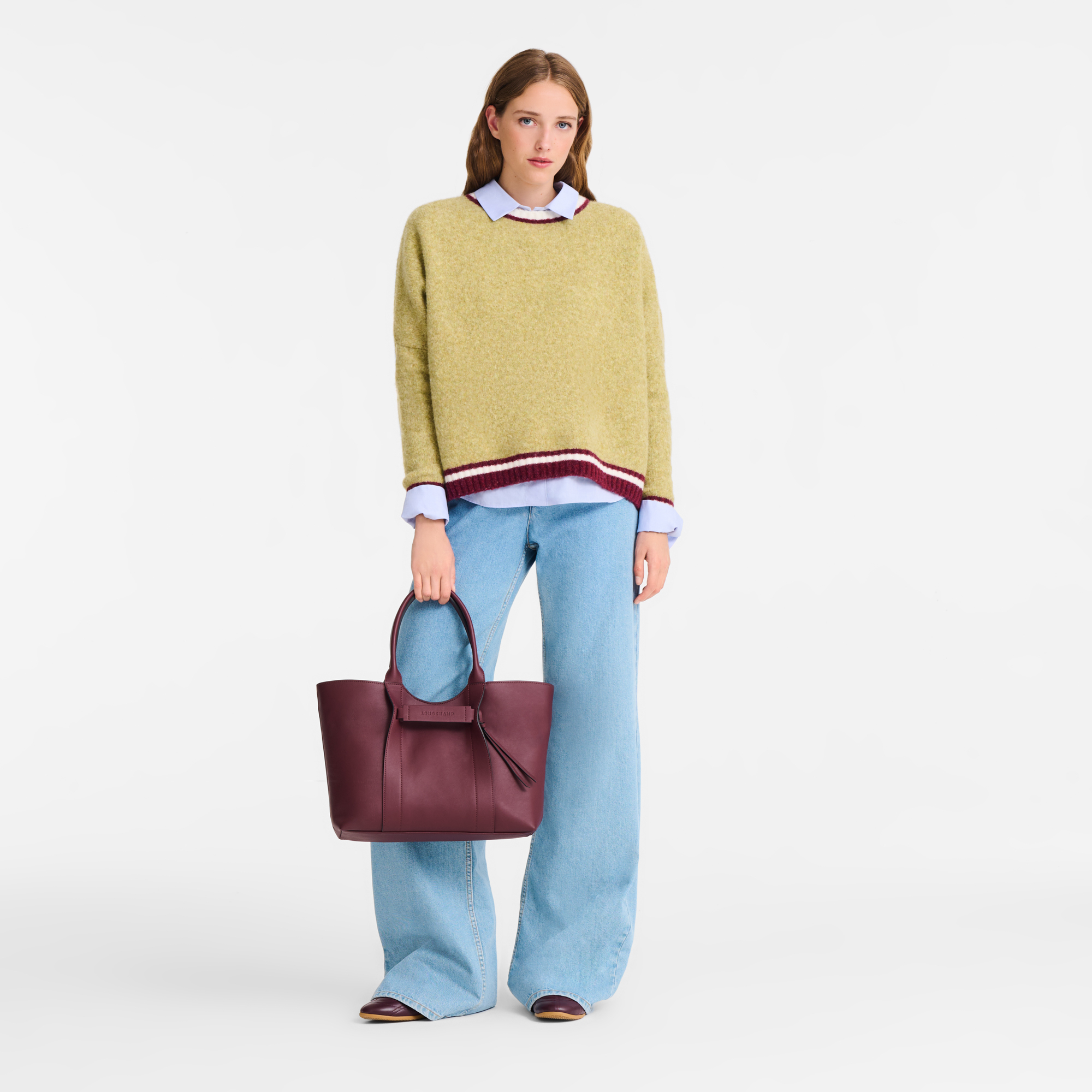 Longchamp 3D Shoulder bag L, Burgundy