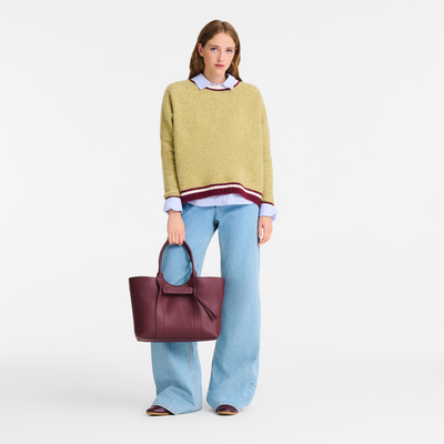 Longchamp 3D L Shoulder bag , Burgundy - Leather