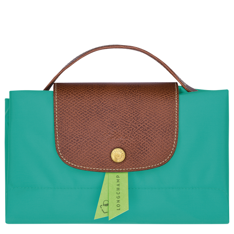 Le Pliage Original S Briefcase , Turquoise - Recycled canvas  - View 5 of  5
