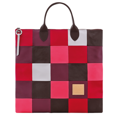 Re-Play L Handbag , Eggplant - Leather