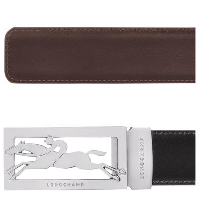 Delta Box Men's belt, Black/Mocha