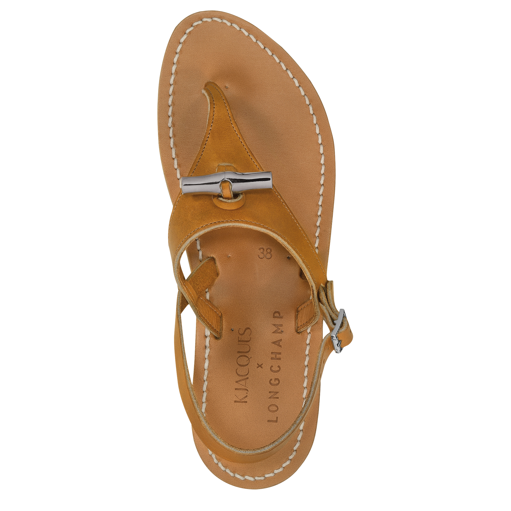 Longchamp x K.Jacques Sandals, Natural