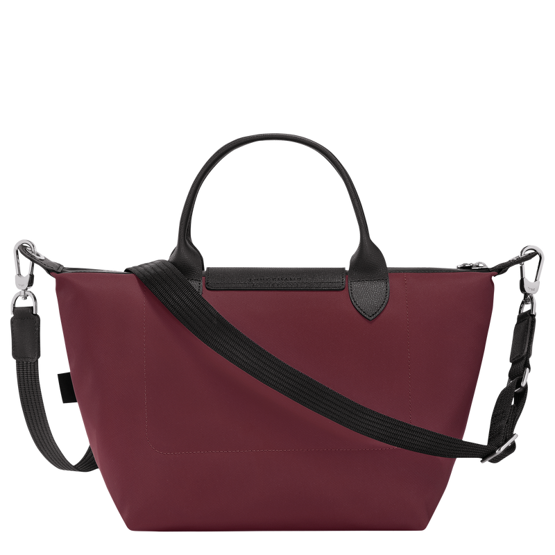 Le Pliage Energy S Handbag , Burgundy - Recycled canvas  - View 3 of  5