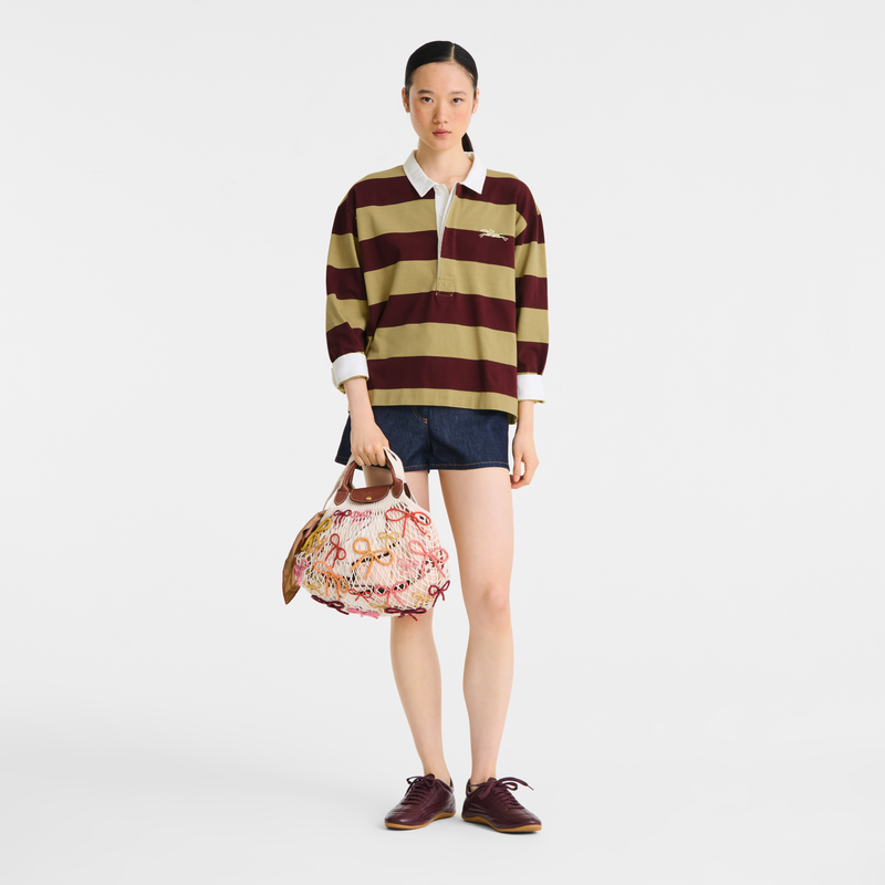 Le Pliage Collection Mesh bag , Ecru - Canvas  - View 2 of  4