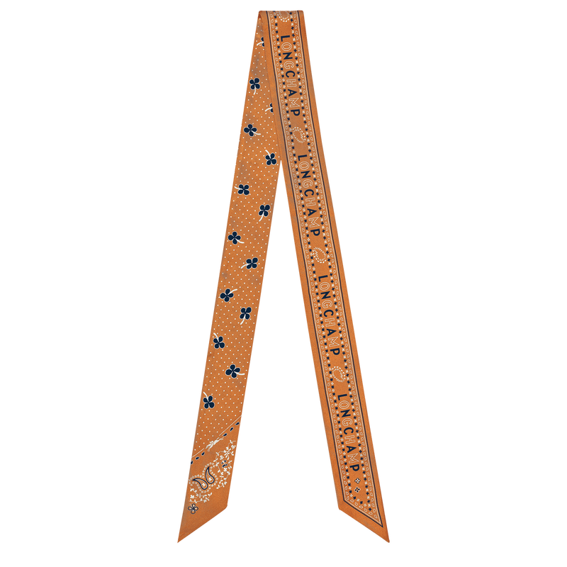 French Bandana Headband , Amber - Silk  - View 1 of  2