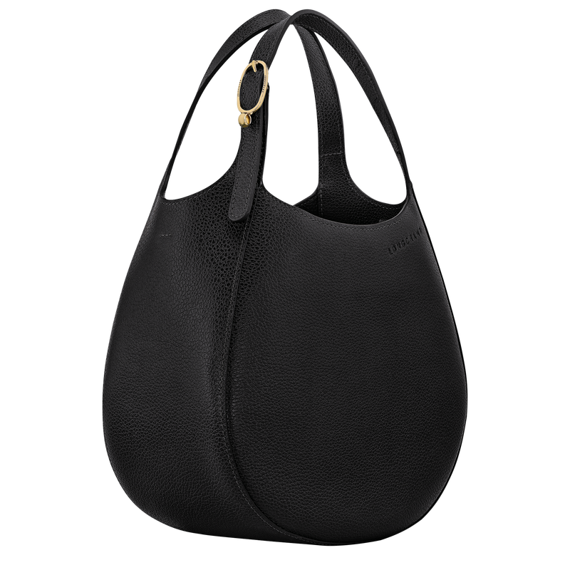 Le Foulonné S Handbag , Black - Leather  - View 3 of  7