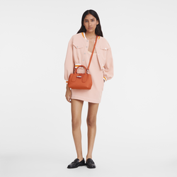 Le Roseau S Handbag , Orange - Leather