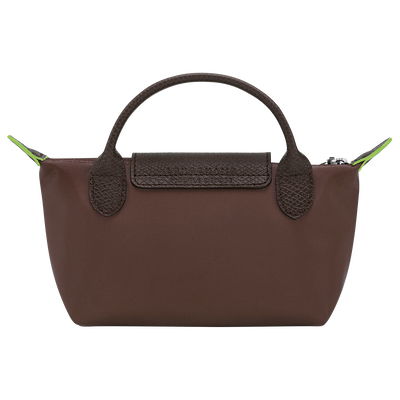 Le Pliage Green Pouch with handle, Mocha