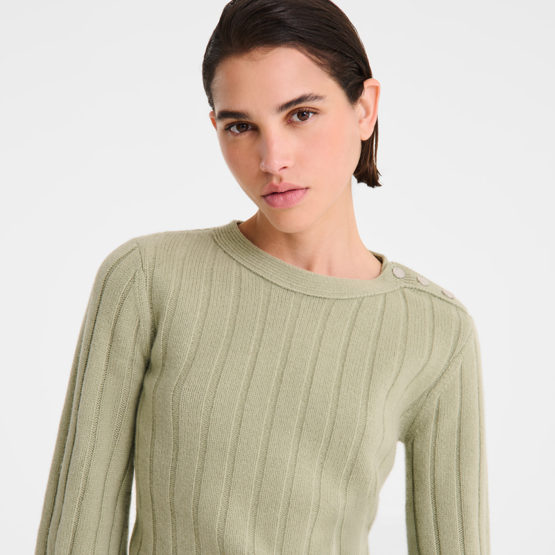 Sweater , Almond Green - Knit  - View 4 of  5