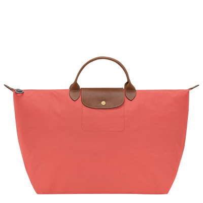 Le Pliage Original L Travel bag , Strawberry - Recycled canvas