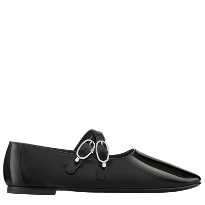 Le Foulonn&eacute; Ballerinas , Black - Leather