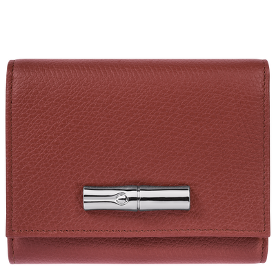 Le Roseau Wallet , Chestnut - Leather