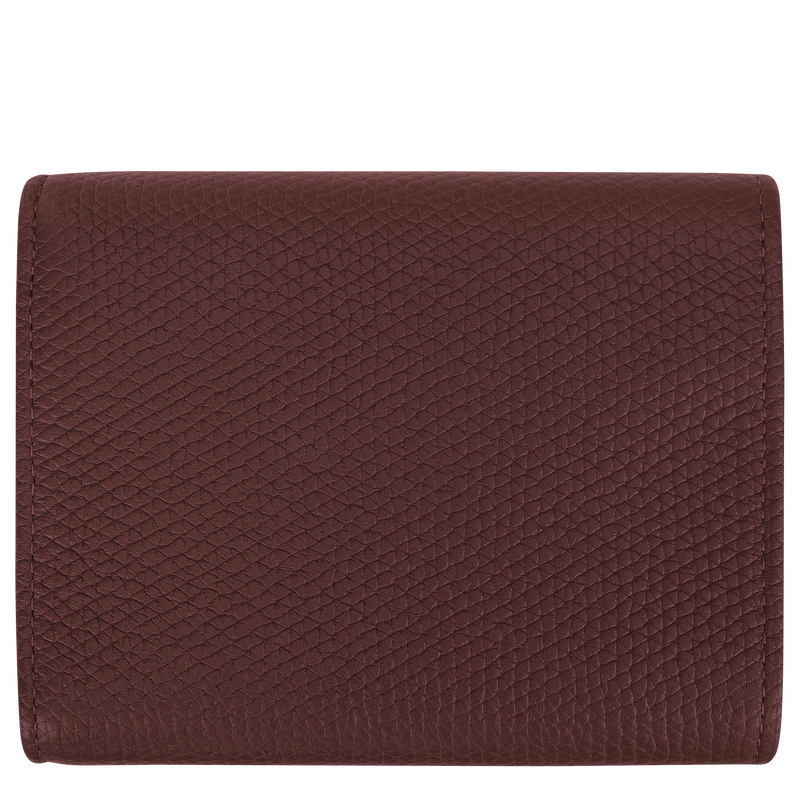 Le Roseau Compact wallet , Burgundy - Leather  - View 2 of  3
