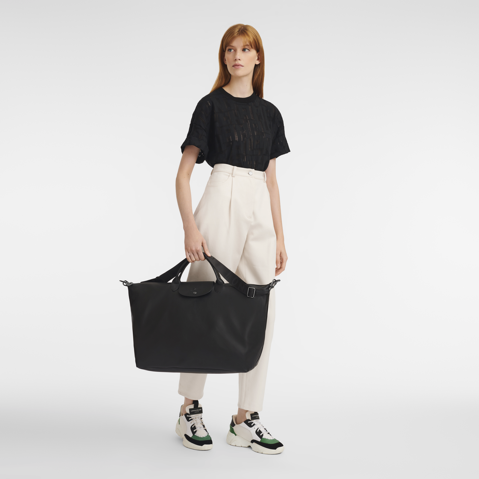 Le Pliage Xtra S Travel bag Black - Leather | Longchamp MY