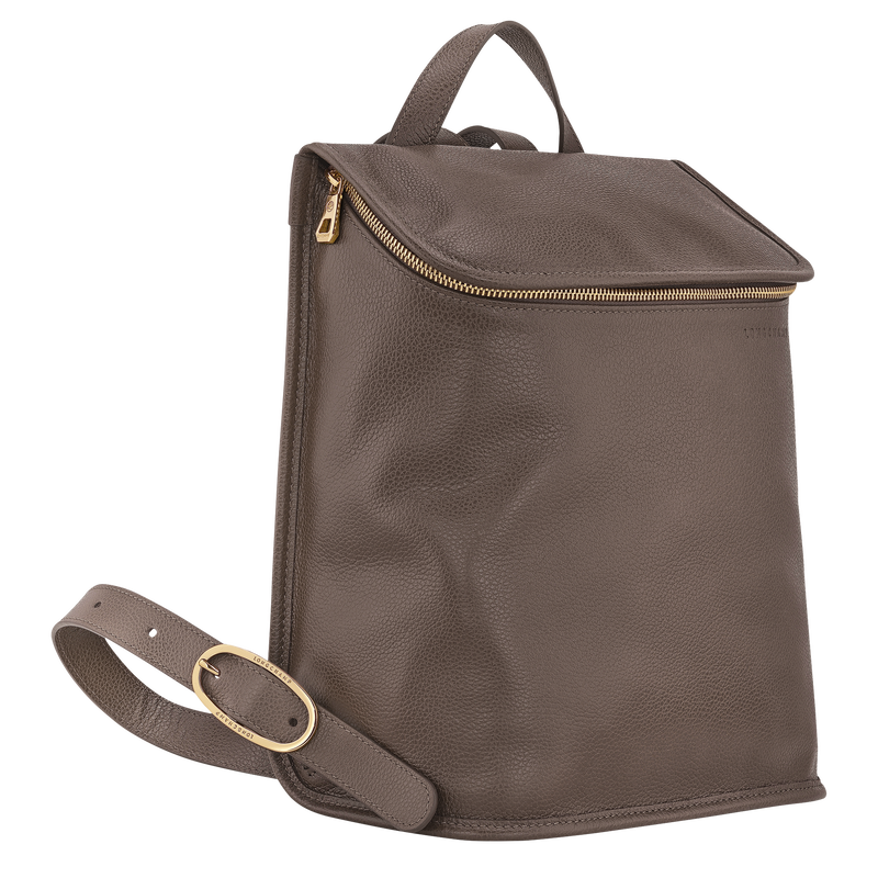 Le Foulonné M Backpack , Taupe - Leather  - View 3 of  6
