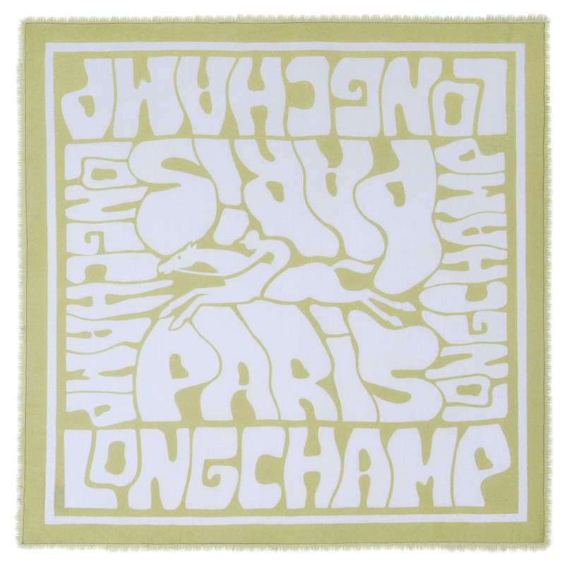 Wavy Summer Stole , Pistachio - Cashmere  - View 1 of  2