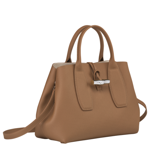 Roseau M Handbag , Natural - Leather - View 3 of  7