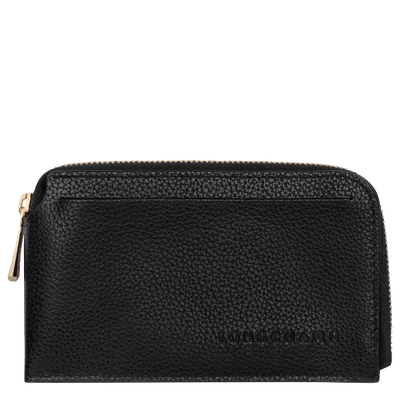 Le Foulonn&eacute; Card holder , Black - Leather