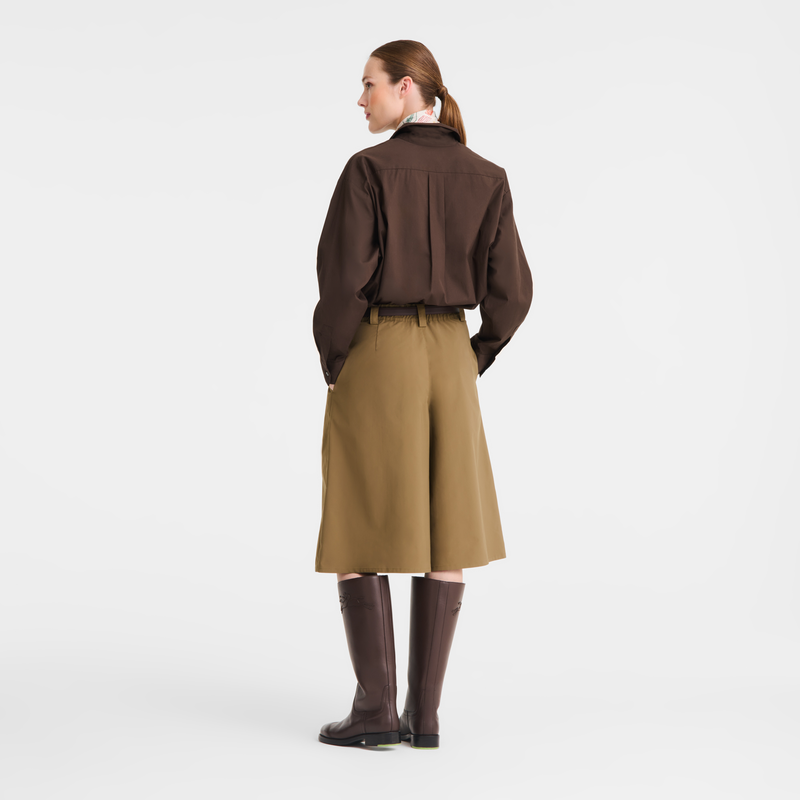 Shorts , Olive - Technical poplin  - View 4 of  4