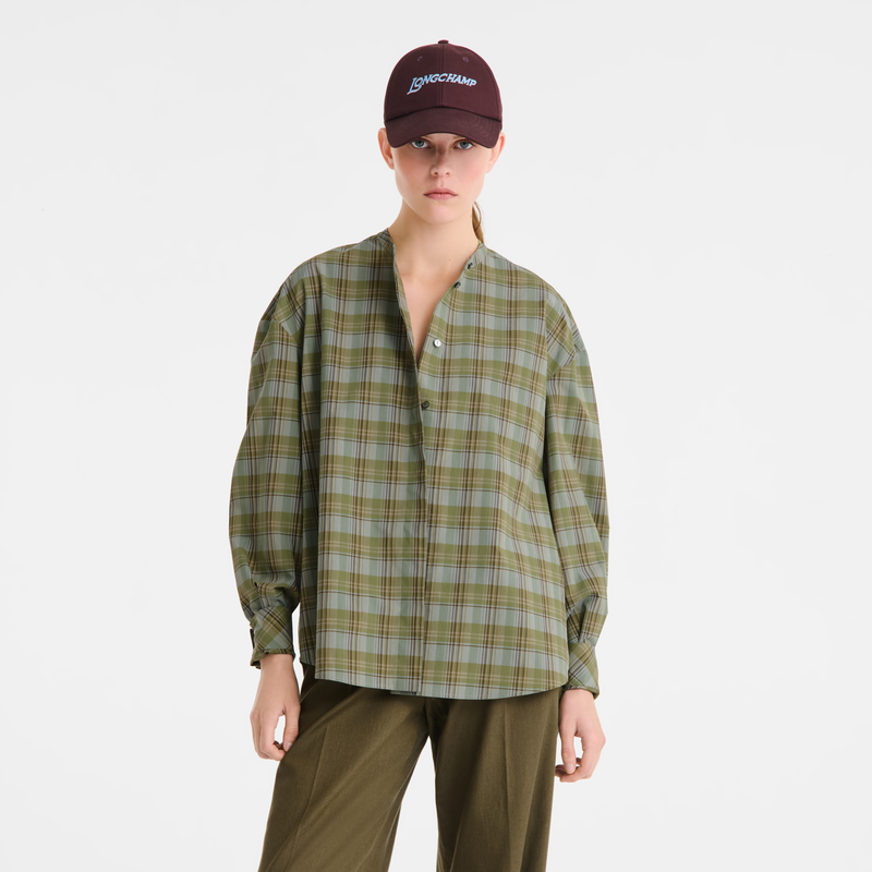 Shirt , Lichen - Plaid poplin  - View 4 of  4