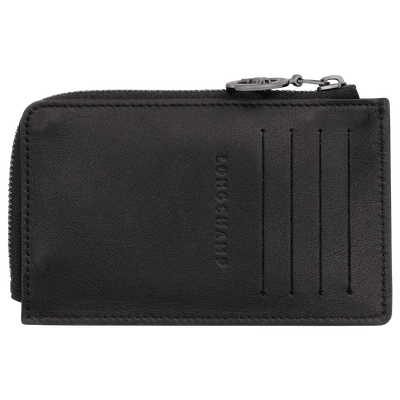 Le Pliage Xtra Card holder , Black - Leather