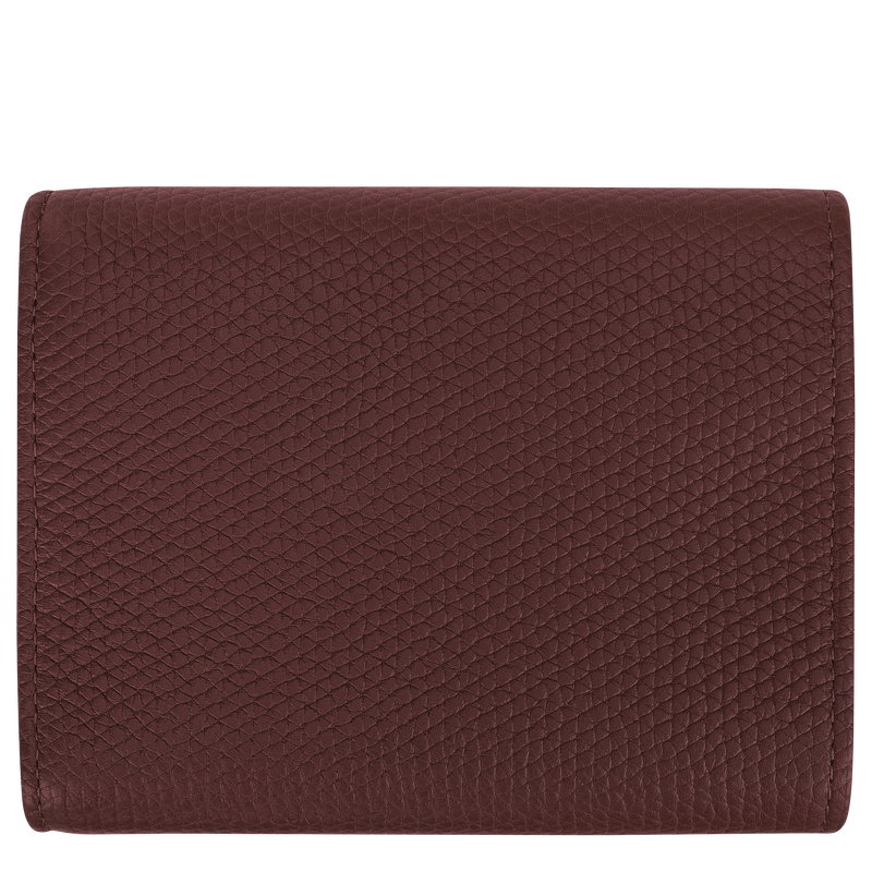 Le Roseau Compact wallet , Burgundy - Leather  - View 2 of  3