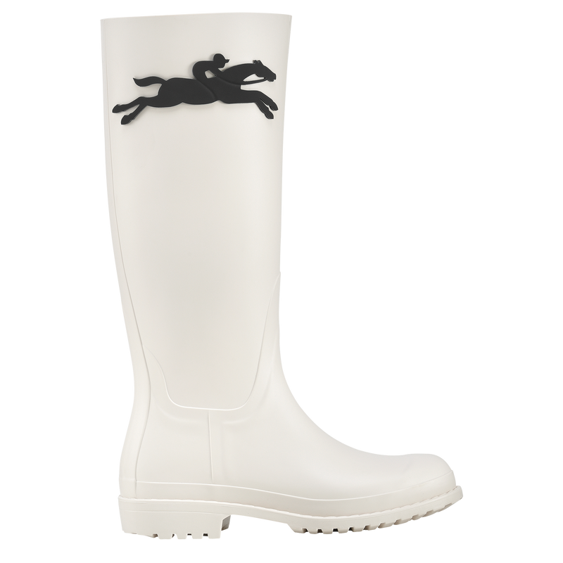 Cheval Longchamp Flat boots , Ivory - PVC  - View 1 of  4