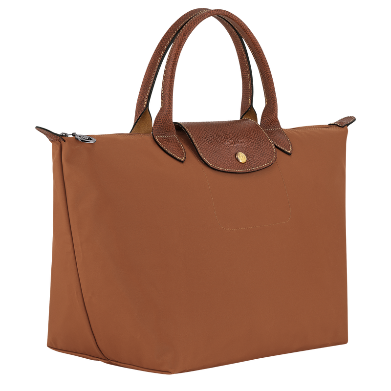 Le Pliage Original M Handbag , Cognac - Recycled canvas  - View 2 of  5