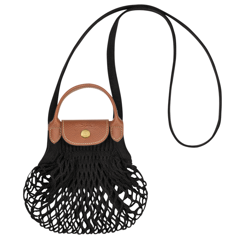Le Pliage Filet XS Mesh bag , Black - Canvas  - View 1 of  6