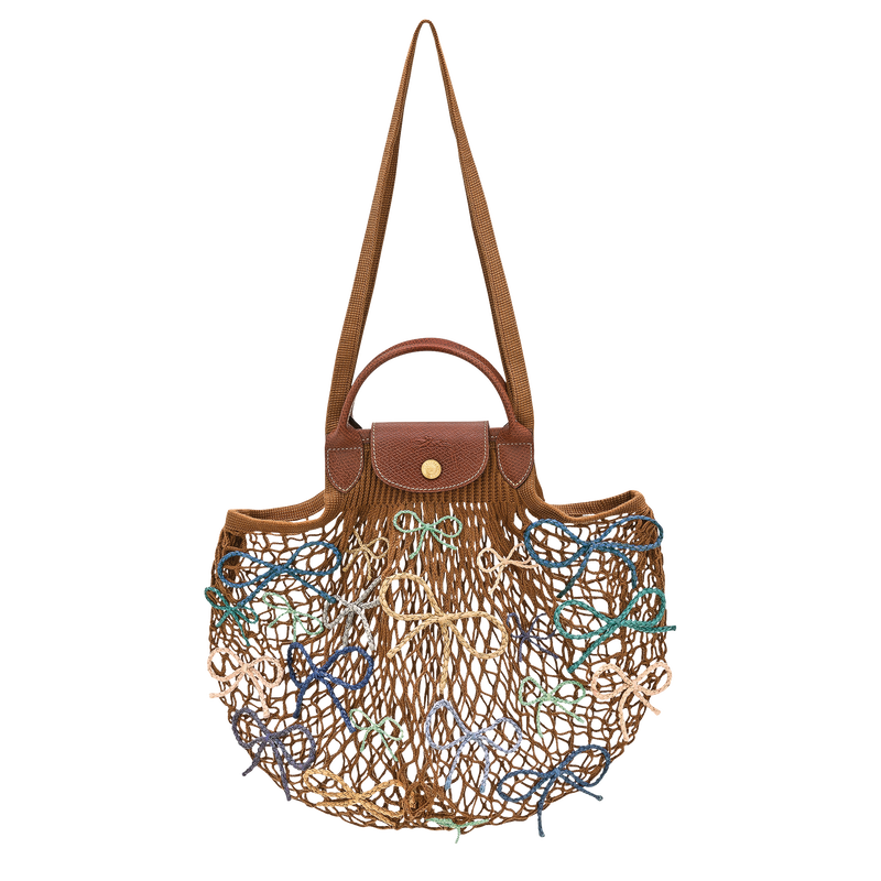 Le Pliage Collection L Mesh bag , Tobacco - Canvas  - View 1 of  4
