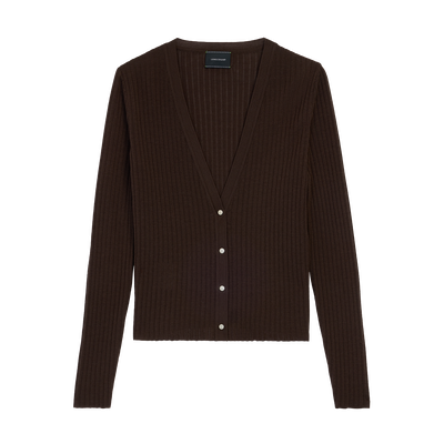 Cardigan , Mocha - Knit