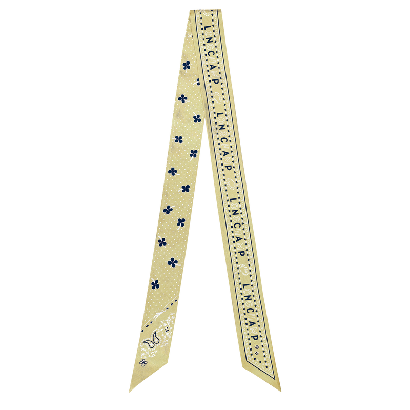 French Bandana Headband , Pistachio - Silk  - View 1 of  2