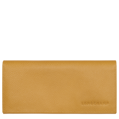 Le Foulonné Long continental wallet , Nutmeg - Leather