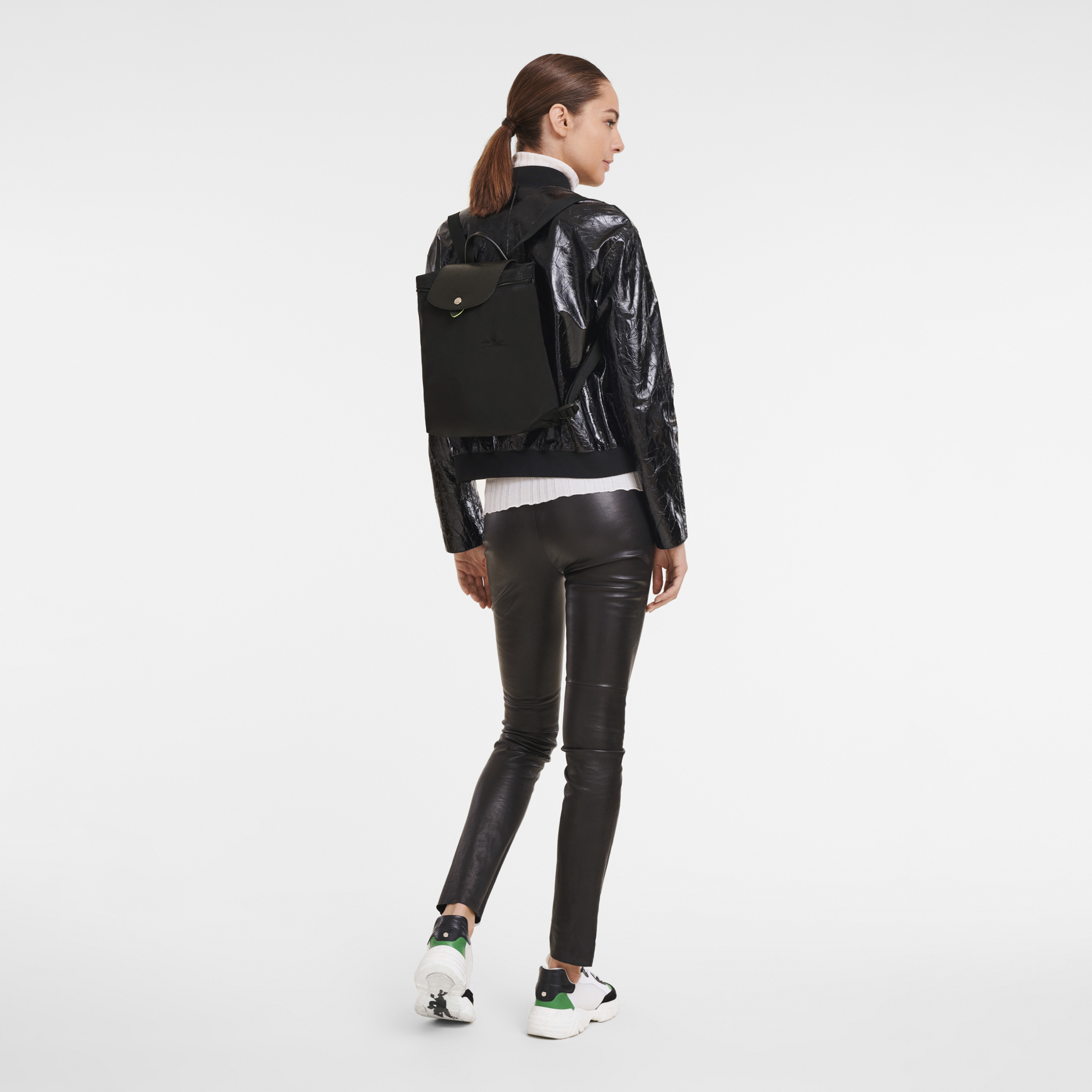 Backpack, Black - View 2 of 
        6 - zoom in Le Pliage Green Backpack, Black