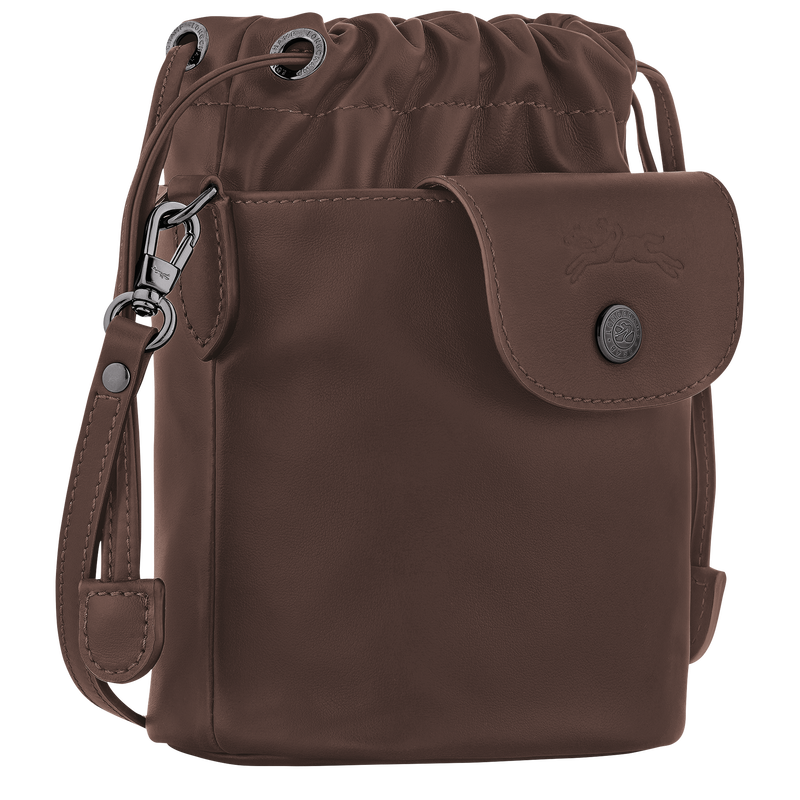 Le Pliage Xtra XS Bucket bag , Mocha - Leather  - View 3 of  7