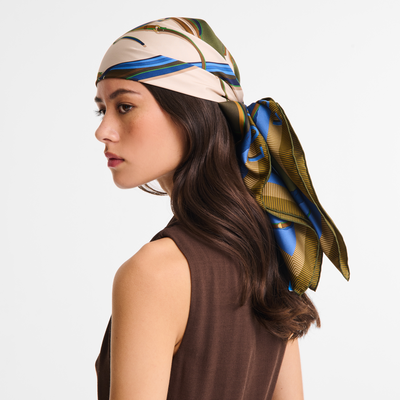 A toute Allure Silk scarf 90, Khaki