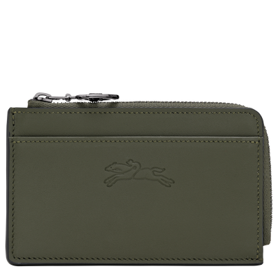 Le Pliage Xtra Card holder , Fir - Leather