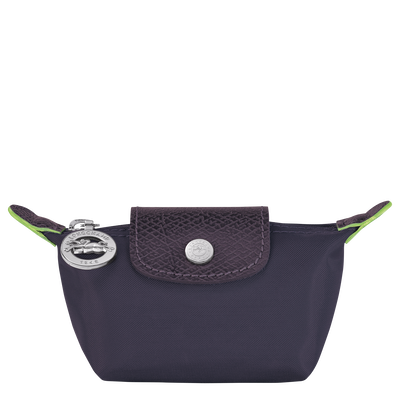 Le Pliage Green Coin purse , Bilberry - Recycled canvas