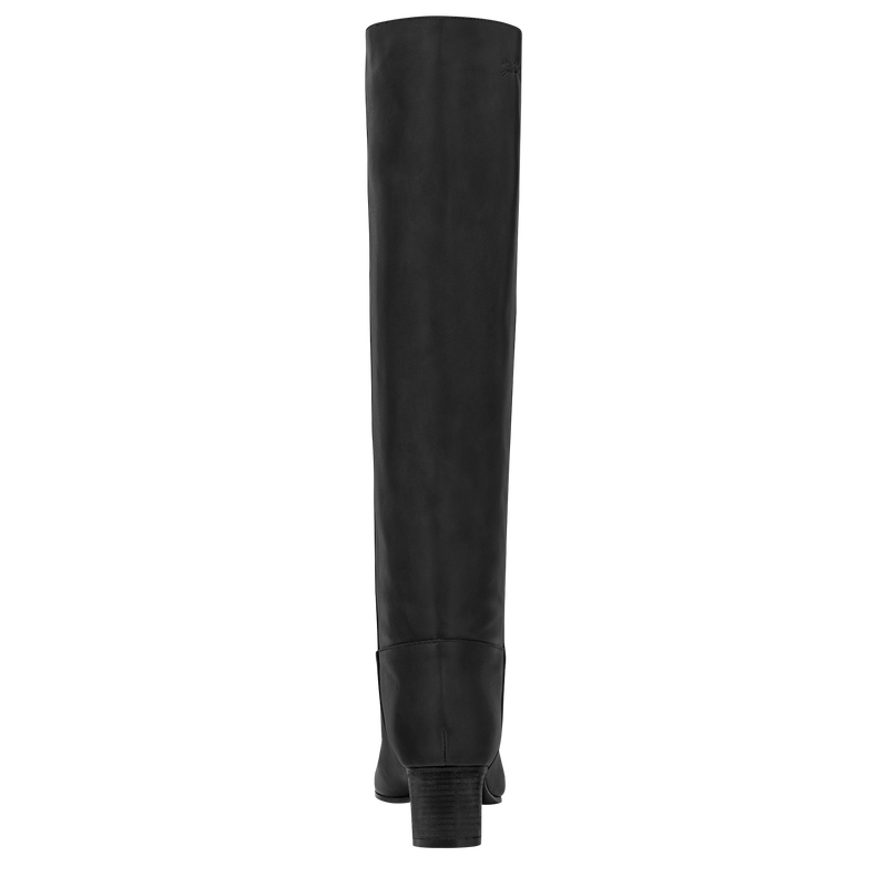 La Cavalière Heel boots , Black - Leather  - View 3 of  4