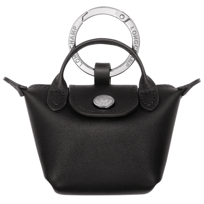 Le Pliage Xtra Key ring , Black - Leather