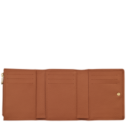 Le Foulonné Wallet , Caramel - Leather