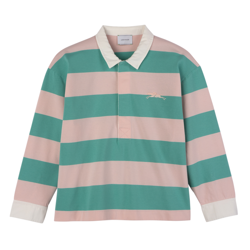Polo shirt , Ballerina/Mint - Striped jersey  - View 1 of  4