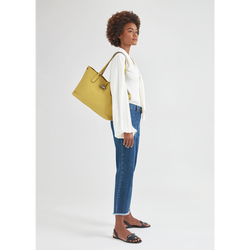 Roseau Essential L Tote bag , Yellow - Leather