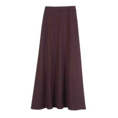 Midi skirt , Burgundy - Crepe