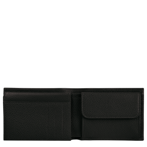 Le Foulonne Wallet Black Leather Longchamp TH