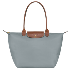 Le Pliage Original L Tote bag , Steel - Recycled canvas