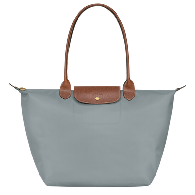 Le Pliage Original L Tote bag , Steel - Recycled canvas