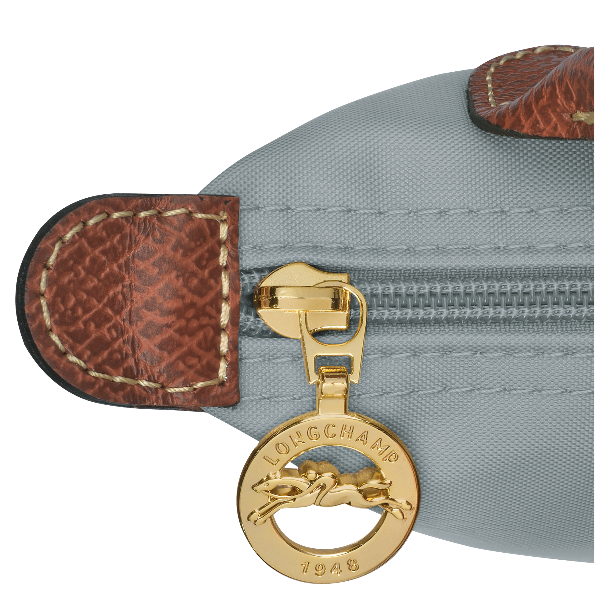 Pouch with handle, Steel - View 6 of
6 - zoom in Le Pliage Original Pouch with handle, Steel