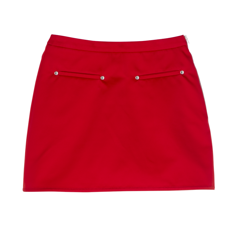 Skirt , Red - Techno satin  - View 1 of  4